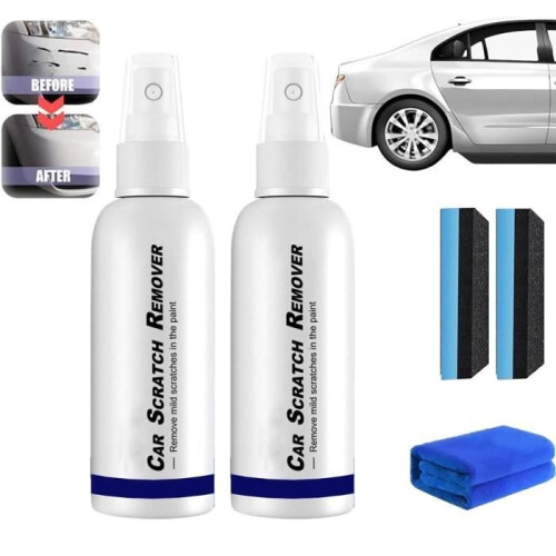 100 ml Car Paint Scratch Repair Spray, Fast Coating, Crystal, 2-Pack