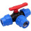 PE 32MM 3 Way Ball Valve, T Type Pipe Quick Connect Pipe Valve Splitte Connect Valve 1