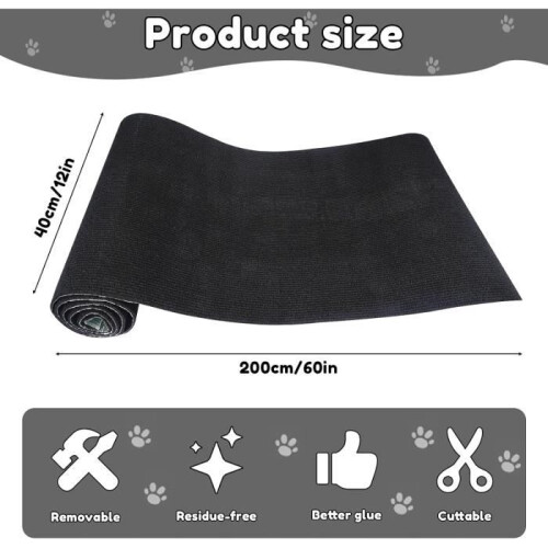 40 x 200 cm cat scratch protection for sofa, scratching post for sofa, scratching post, cat scratching mat 2