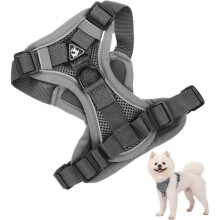 Dog harness (small, medium, large), anti-pull, reflective, with 1.5 m leash, for cat (S)