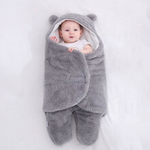 Universal baby sleeping bag, winter sleeping bag, baby products, length 78 cm, 3-6 months, gray