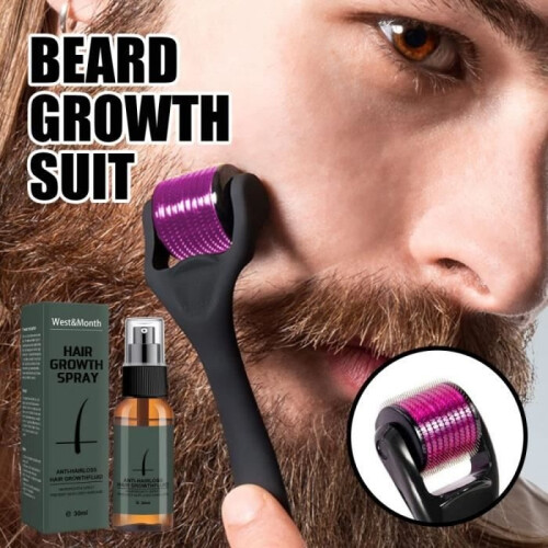 Beard growth kit for men, beard growth activating serum, beard roller – conditioner 2