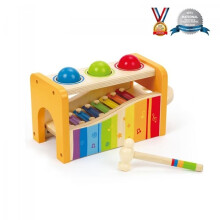 Hape E0305 Xylophone Hammer Bench – Early learning musical toys made of wood
