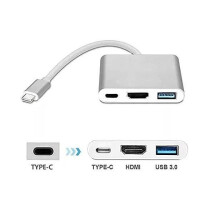 HDMI Adapter for Nintendo Switch, USB-C to HDMI Converter with USB 3.0 Port and Type-C PD Port, Compatible with MacBook