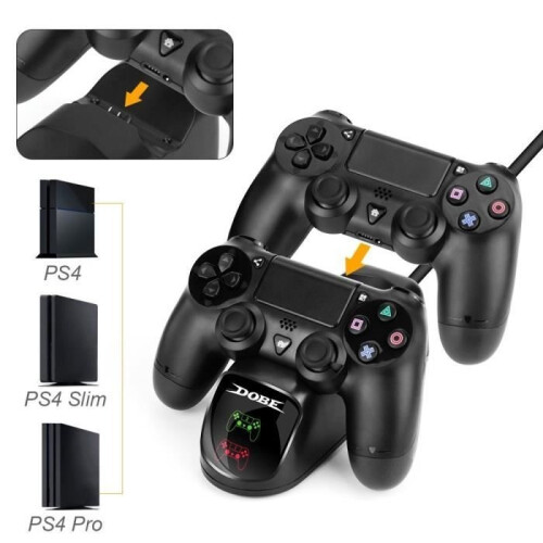 PS4 Charging Station, 2 Controllers, for PS4/Pro/Slim 2