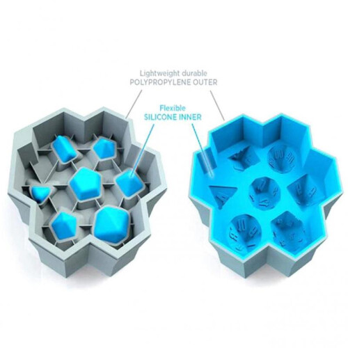 Dice-sd Ice Dice Silic Mold Durable Reusable Safe Mould with 7 Ice Dice Rat Kit A 1
