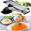 Professional vegetable cutter for the kitchen – adjustable stainless steel vegetable cutter with multifunctional function and foldable, non-slip 4