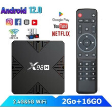 IPTV Box Android 12.0 Smart TV Box IPTV Box Allwinner H618 2GB + 16GB BT5.0 WiFi HD 4K/3D/H.265 10/100M Netflix Media Player