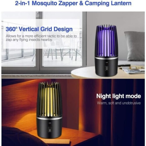 LANGTU Outdoor Mosquito Lamp – USB Rechargeable Fly Trap – Effective Range 120 m² 1