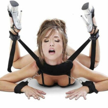BDSM Bondage Wrist Ankle Cuff Handcuffs Restraints Underbed System