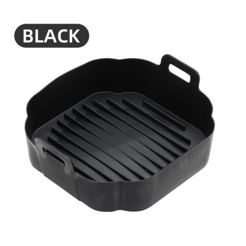 Silicone Airfryer Basket - 2-pack - Black