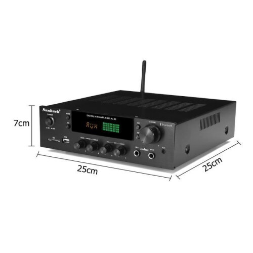 200W stereo amplifier tuner, Bluetooth, phono input, 2 auto zones, 5 HDMI calibrations 1