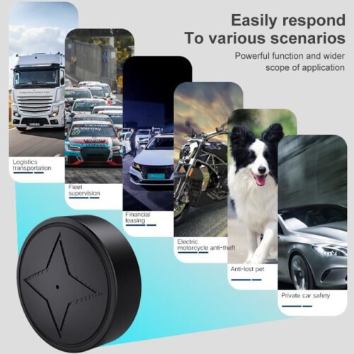 Mini GPS tracker with strong magnet, worldwide coverage with microphone, for motorcycles, trucks and children 1