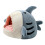 Shark Cat Bed – Warm and Soft Mattress – Gray – Small – Asymmetrical – Indoor 1