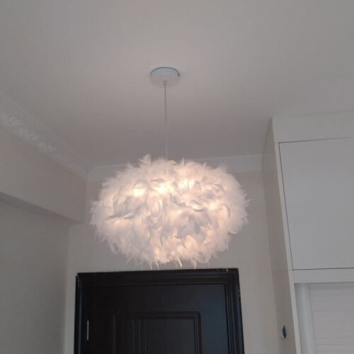 White feather pendant lamp E27 40W - Diameter 45CM - STOEX - Classic - Timeless 2
