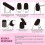 24 white coffin-shaped artificial nails with rhinestones and pink bows 4