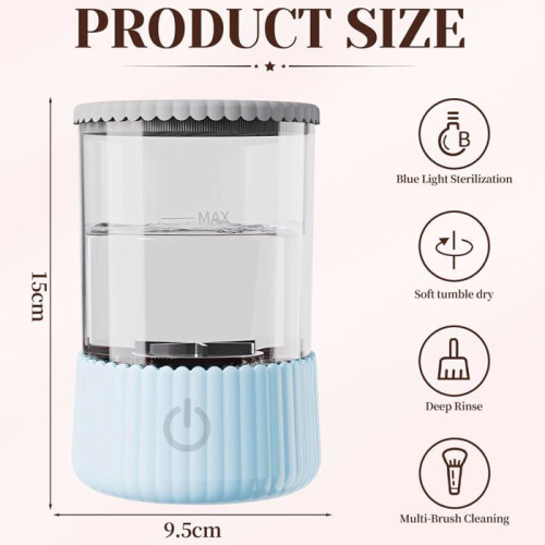 Makeup Brush Cleaner, USB Cosmetic Cleaner, Automatic Makeup Brush Cleaner, 2-in-1 Manual/Automatic Cleaning 1