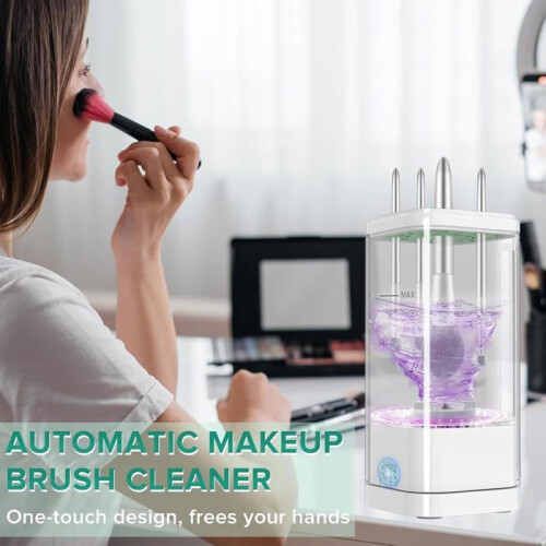 Electric Makeup Brush Cleaning Machine, Automatic Rotary Makeup Brush Washer and Holder 1
