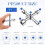 4-way triangle wrench, 5 sizes, inner diameter 5mm/8mm/9mm/10mm/13mm, universal socket wrench 2