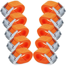 m ratchet straps – 10 ratchet straps with clamp buckles, adjustable quick-release straps made of stainless steel