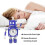 Robot Wake-up Alarm Clock Without Ticking Sound (Blue) 4