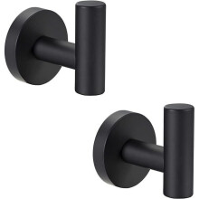 Set of 2 wall hooks to screw in, vintage wall hooks, wall hooks with screws, stainless steel wall hooks, wall hooks