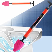 High pressure toilet plunger kit, high pressure air vent cleaner, plumbing tools for bathroom, kitchen and bathtub