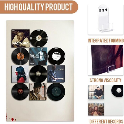 Record wall holder, 6-piece record wall holder, screwless record wall holder, record holder 2