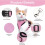 Polyester cat harness, escape-proof cat harness, kitten harness with reflective stripes, adjustable kitten harness, pink, 3