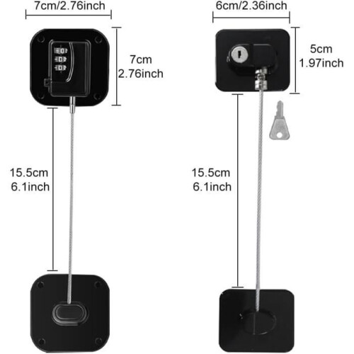 3-pack refrigerator locks with code, child-proof refrigerator lock, self-adhesive combination lock for refrigerator, security door lock 1