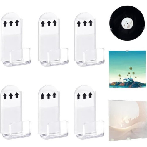Record wall holder, 6-piece record wall holder, screwless record wall holder, record holder