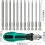 11-Piece Bit Set with Long Hex Shank, 100mm Long with Single Handle, S2, 1/4-Inch Hex Shank Torx Screwdriver Bits 2