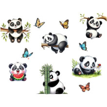 Panda butterfly wall stickers, panda wall stickers, self-adhesive wall stickers, self-adhesive stickers