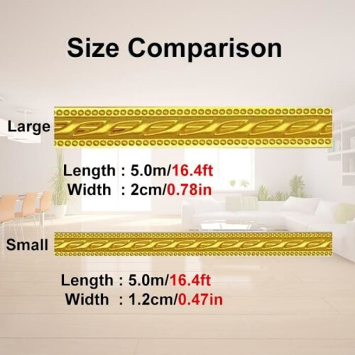Flexible self-adhesive PVC wall edging - decorative edge - 5.0 m 1