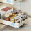 Extendable telescopic drawer for kitchen cabinets, self-adhesive drawer without drilling 2