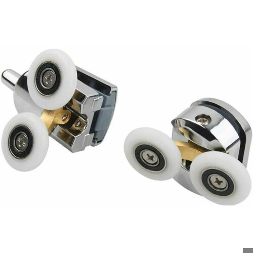 Shower door roller, 4 double sliding rollers, replacement for shower cabin, 25 mm, VHV 1