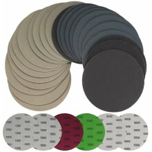 30 sanding discs round 125 mm, grit 1000 5000, for VHV eccentric sander metal and wood