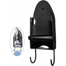 Wall-mounted ironing board holder, storage organizer, black, VHV