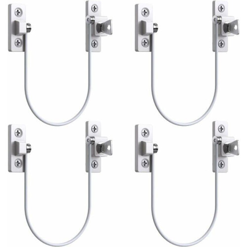 Set of 4 window security locks with key and screws VHV
