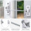 Set of 4 window security locks with key and screws VHV 3