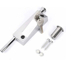 Universal multifunctional garage door lock with 2 keys for indoor and outdoor use, matt silver VHV