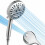 High pressure shower head 8 jet settings removable with 15 m hose VHV 1