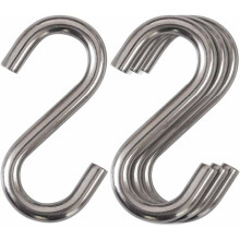 VHV 4-pack heavy-duty S-hooks made of stainless steel 304 for hammocks and swings, industrial quality