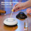 Flame diffuser for essential oils, 7 flame colours, automatic switch-off protection, black, VHV 2
