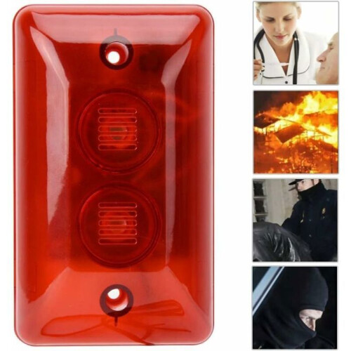 12V LED Home Security Alarm System, Strobe Light, Red, VHV 1