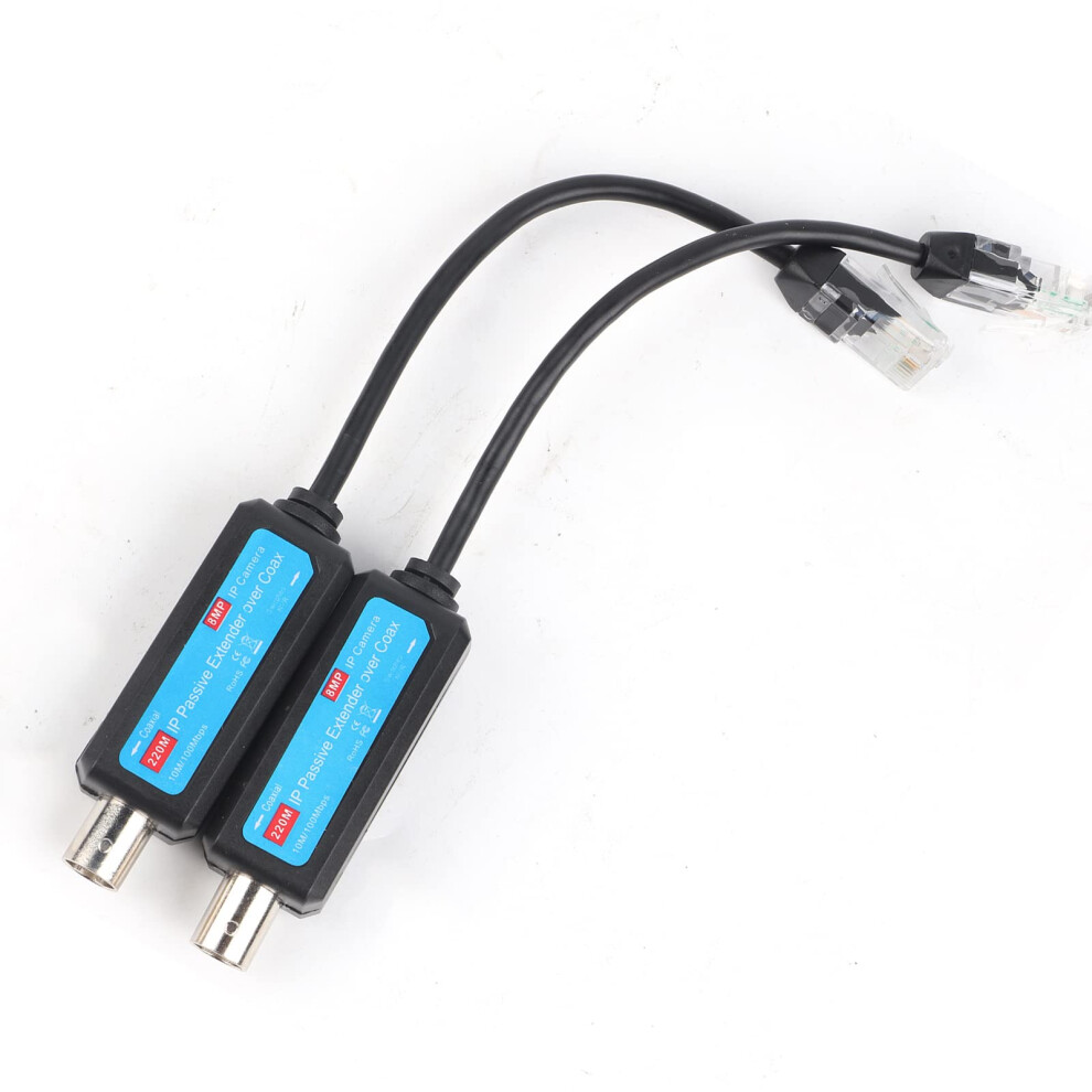Ip Network Receiver, Hd Camera Coaxial Transmitter 10/100Mbps Passive Extender Ethernet Adapter 940534613102