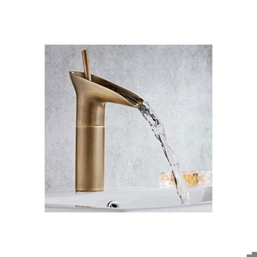 Retro washbasin tap, solid brass, single-hole cold water mixer for kitchen, bathroom and VHV 1