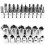 46-piece chrome-vanadium socket and ratchet set, 14-inch Cl ratchet adapter set, VHV socket set 4