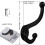 Cast iron wall hook, large hook, metal hook, wall hook, set of 5, black, VHV 2