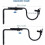 Adjustable curtain rod holder, 20-28 mm, black, 2 pieces, VHV 3